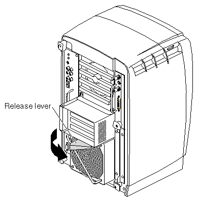 Figure 4-7 Opening the Release Lever