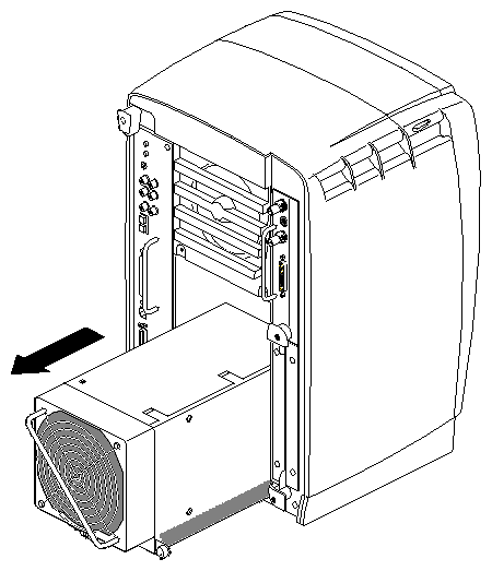 Figure 3-4 Removing the Power Supply 