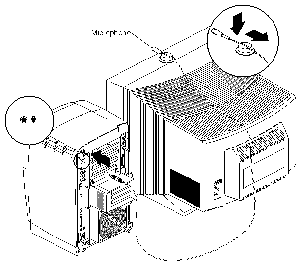 Figure 1-10 Attaching the Microphone