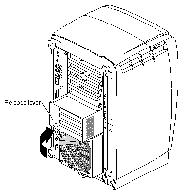 Figure 4-45 Closing the Release Lever