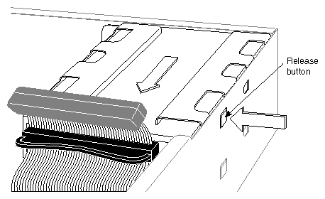 Figure 9-20 Removing the Floptical Drive