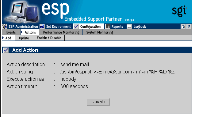 Figure 5-41 Confirmation Message for Adding an Action (Using Other Action Option)