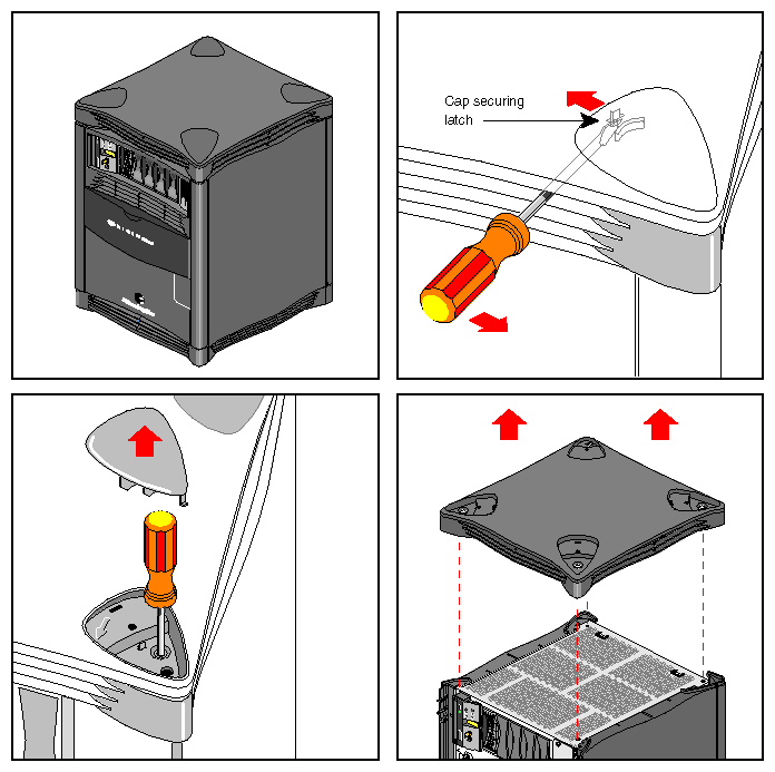 Figure 3-3 Removing the Top Plastic Panel