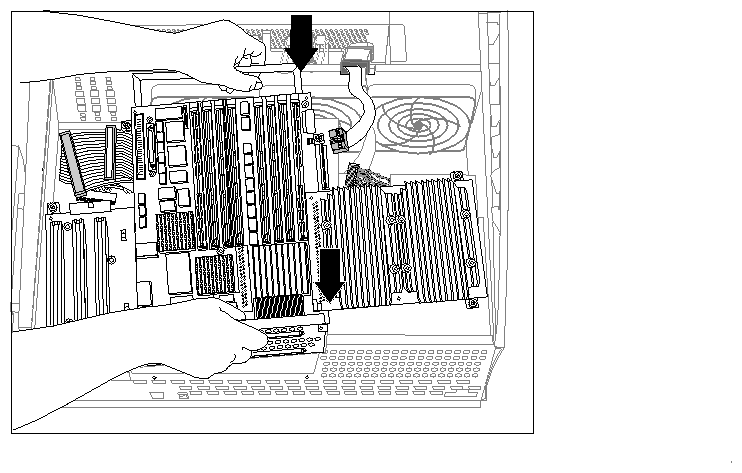 Figure 5-9 Lowering a Logic Carrier Into the System