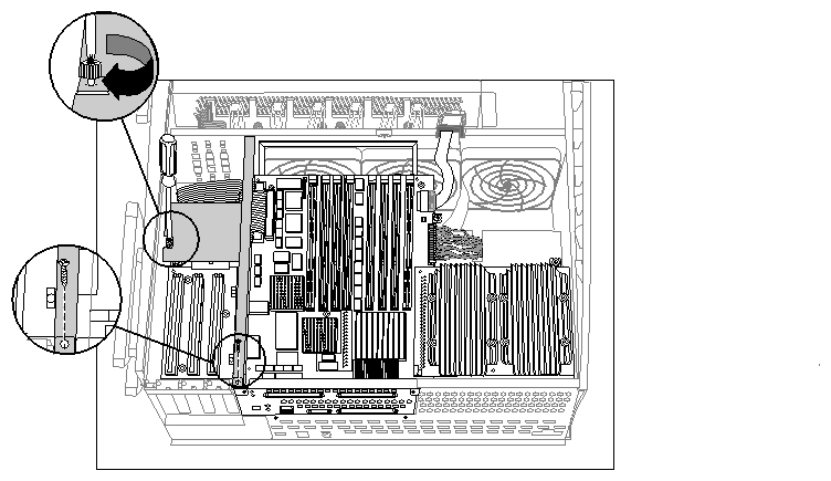 Figure 5-13 Fastening the PCI Plenum Divider