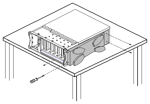 Figure 5-10 Removing the Pedestal Assembly (Feet)