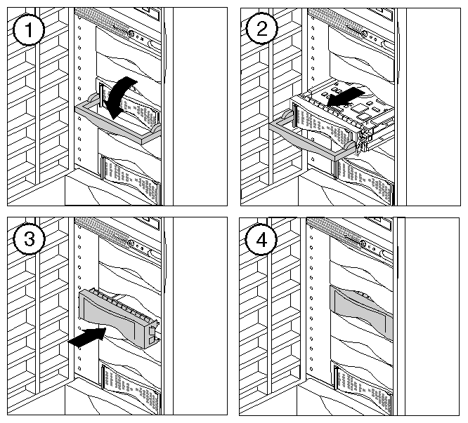 Figure 6-18 Removing a 3.5-Inch Drive From an Origin200 Server 