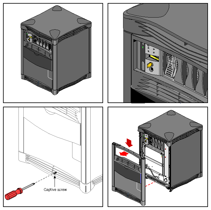 Figure 3-2 Removing the Front Plastic Panel