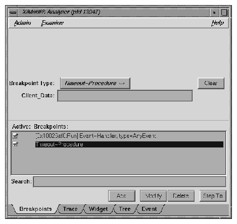 Timeout-Procedure Breakpoints Examiner