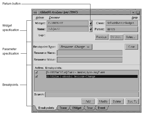 Adding a Breakpoint for a Widget