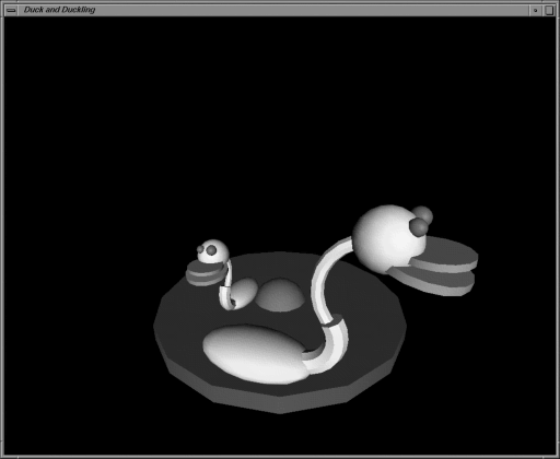 Figure 13-14 Swimming Ducks Controlled by a Boolean Engine