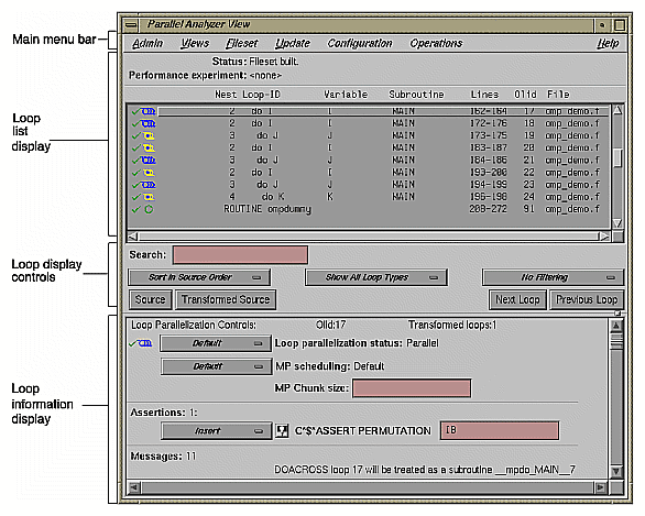 Parallel Analyzer View Main Window 