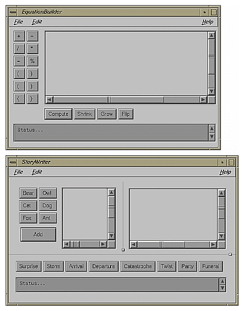 Figure 6-7 Primary Windows With Tool Palettes