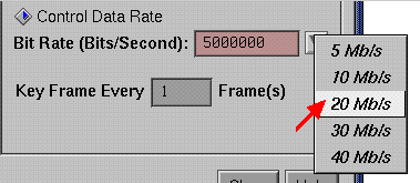 Using the Bit Rate Menu Button