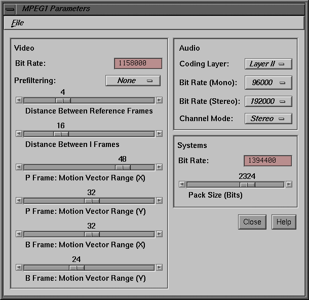 Window for Customizing MPEG Compression 