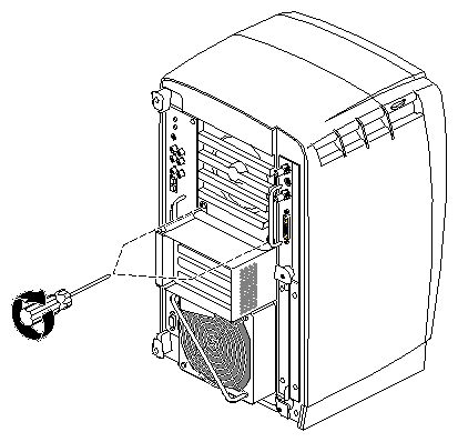 Figure 4-51 Tightening the PCI Screws