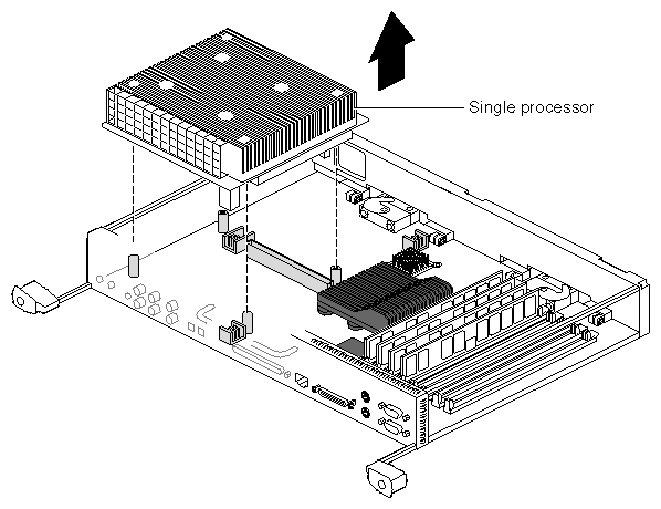 Figure 2-12 Lifting a Single Processor from the System Module