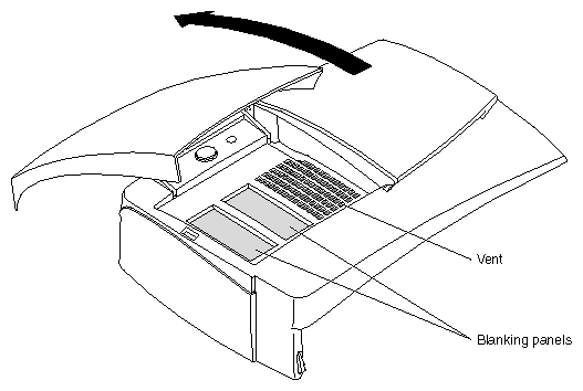 Figure 7-9 Opening the Door on the Bezel