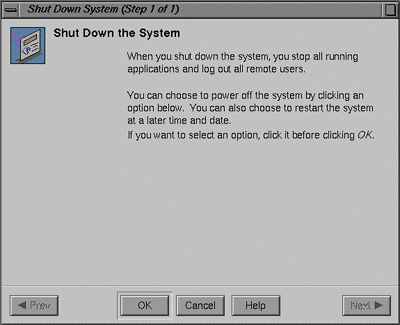 Figure 1-27 System Shutdown Caution Message